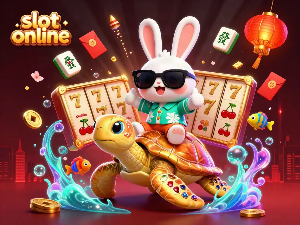 Play exciting slot online games featuring colorful characters and vibrant casino elements.